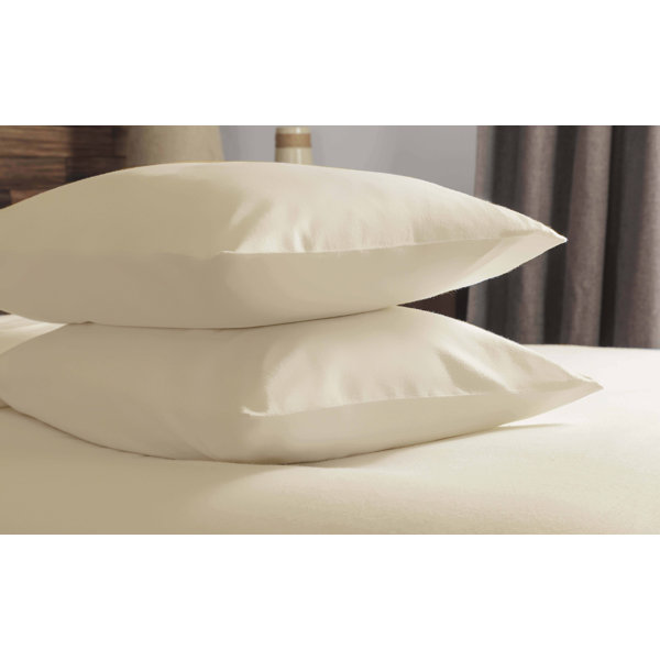 Belledorm Plain Dye Brushed Cotton Flannelette Pillowcase & Reviews